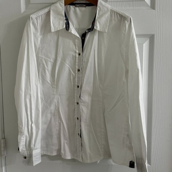 Tex Women's White Button-Down Shirt, Size 48, USA XL - Picture 1 of 15